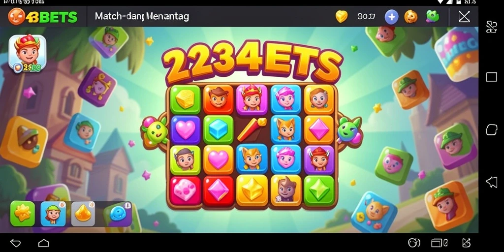 Tampilan gameplay seru dalam 1234BETS yang penuh warna.
