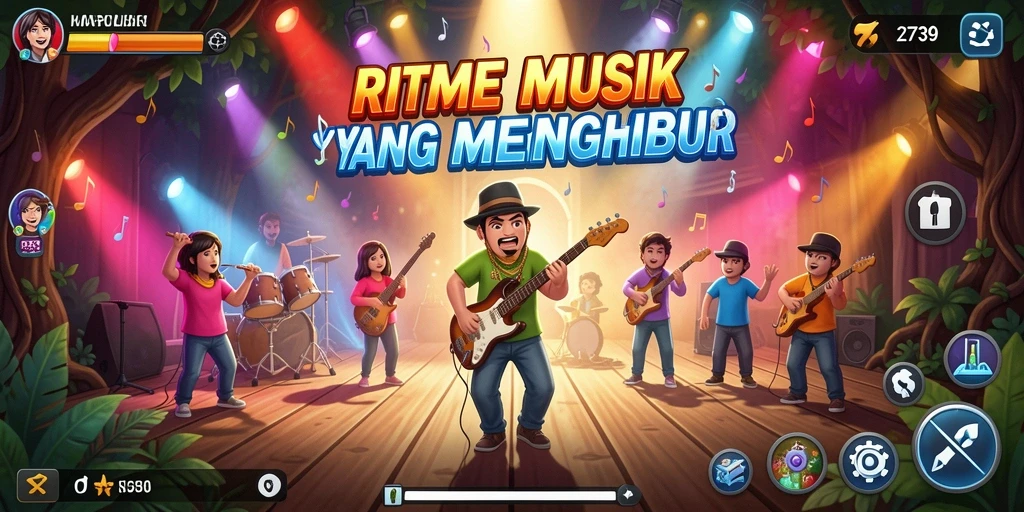 Tampilan gameplay 2739 yang penuh warna dan energik.
