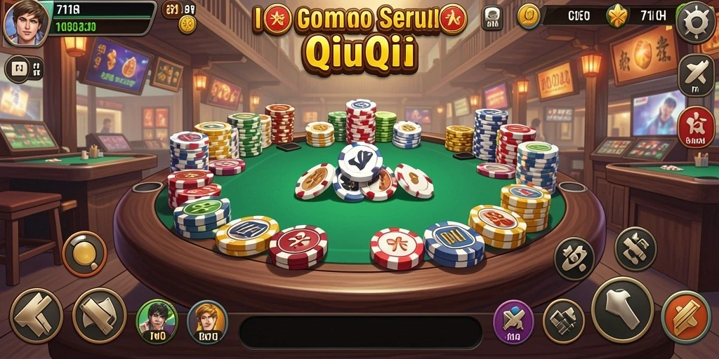 Tampilan menarik dari gameplay QiuQiu di 71H.
