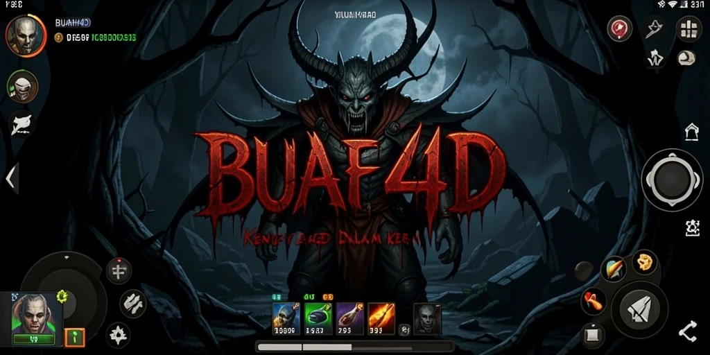 Screenshot BUAH4D menampilkan suasana gameplay yang mencekam dan menyeramkan.