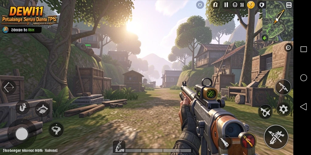 Screenshot DEWI11 menunjukkan aksi seru dalam gameplay TPS.
