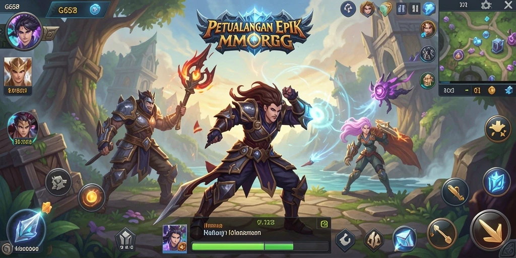 Tampilan gameplay G668 yang memukau di dunia MMORPG.