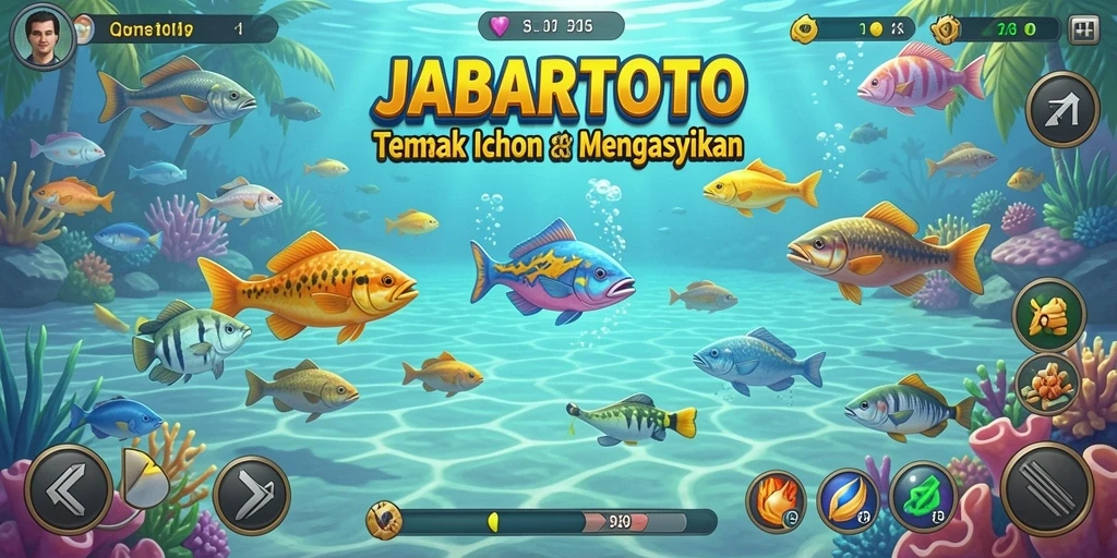 Tampilan gameplay JABARTOTO menampilkan aksi menembak ikan yang seru.