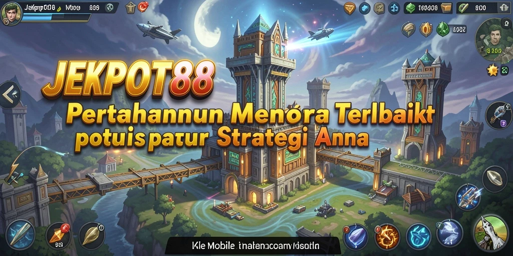 Screenshot gameplay JEKPOT88 menampilkan aksi Tower Defense seru.