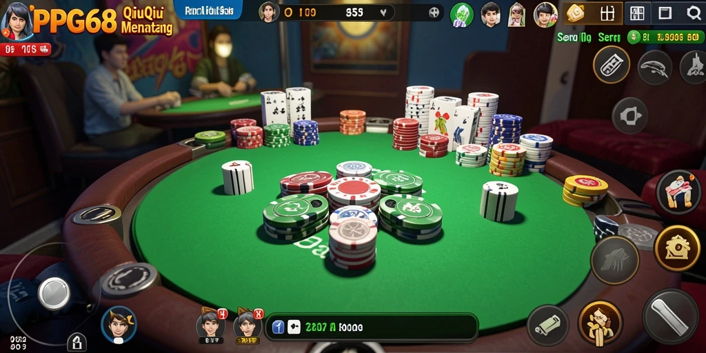 Screenshot gameplay PGG68 dengan pemain yang sedang berkompetisi.