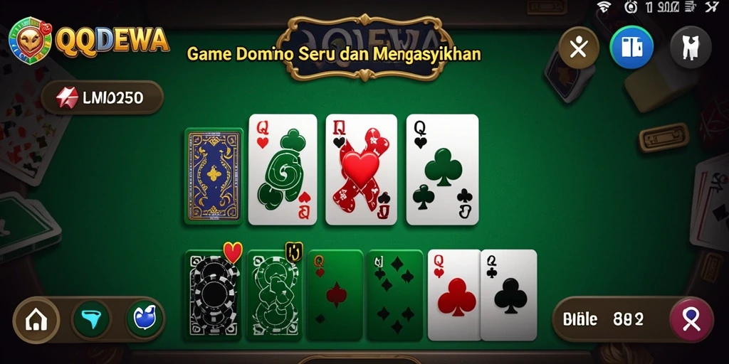 Screenshot utama QQDEWA menampilkan aksi seru permainan Domino.