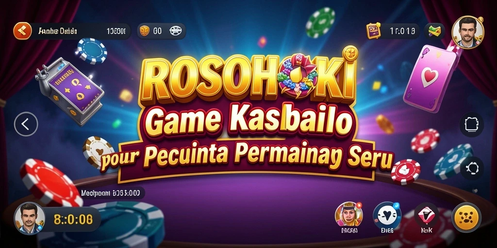 Tampilan gameplay seru dari ROSOHOKI dengan suasana Kasino yang menawan.